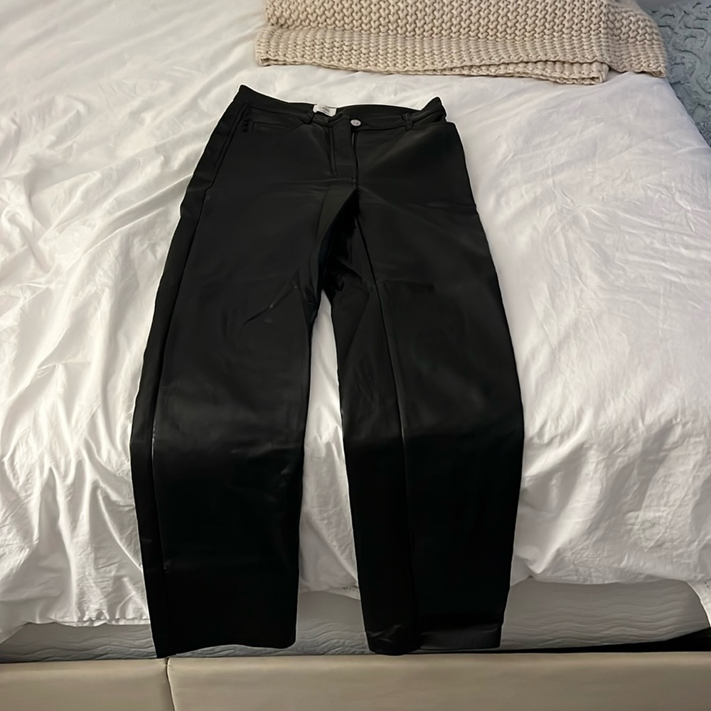 Aritzia Wilfred Melina Pants in Black Leather